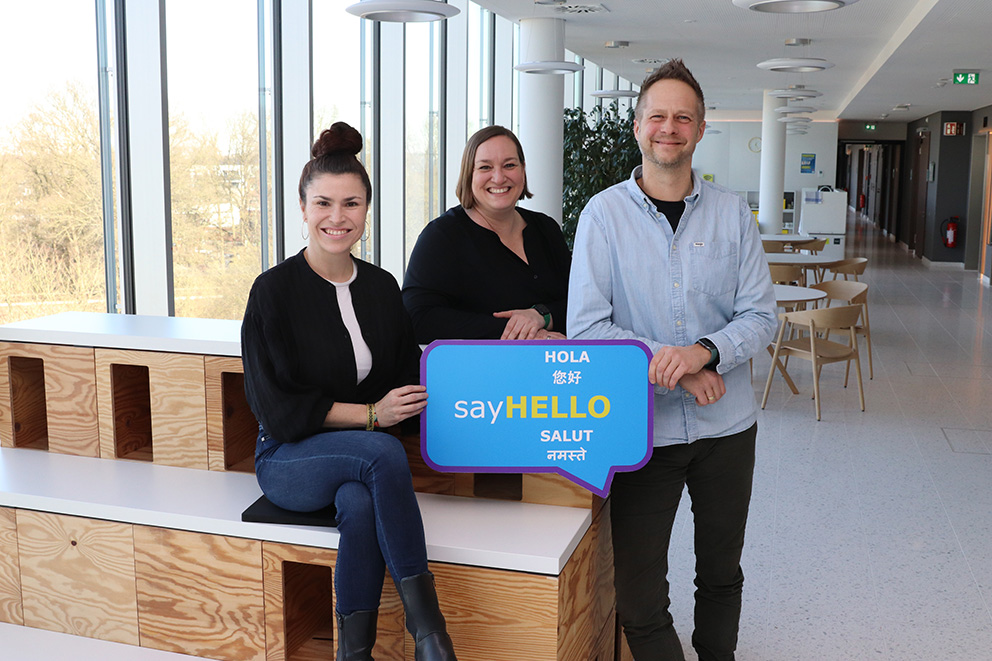 Ulrike Heiland (links), Kirsten Wolf und Nils Berg haben das Avatar-Tool zusammen mit dem Dienstleister Go Ava umgesetzt