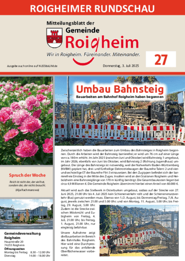 Ausgabe 27/2025 lesen