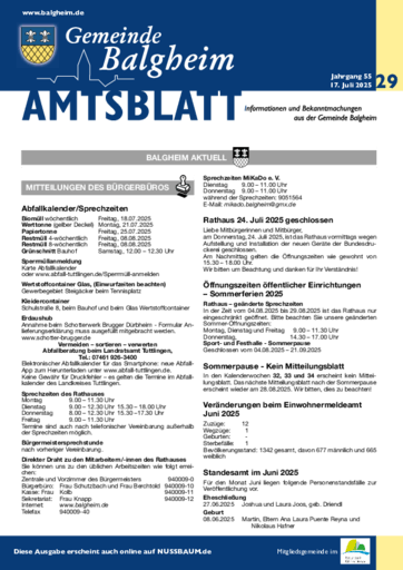 Ausgabe 29/2025 lesen