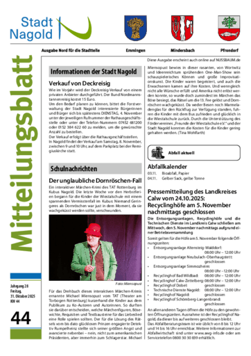 Ausgabe 44/2025 lesen