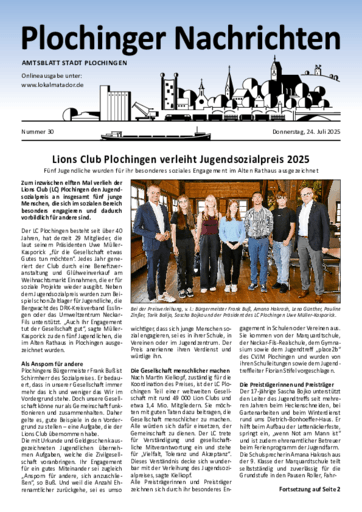 Ausgabe 30/2025 lesen