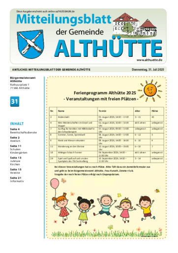 Ausgabe 31/2025 lesen