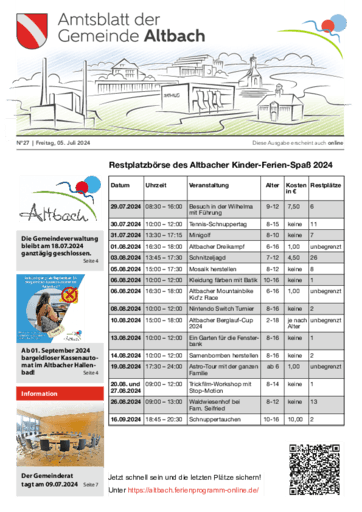 Ausgabe 27/2024 lesen
