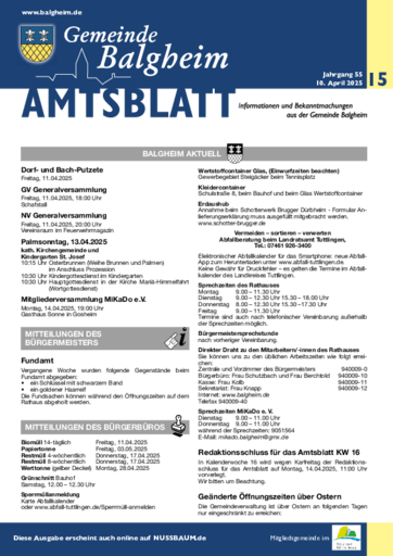 Ausgabe 15/2025 lesen