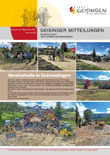 NUSSBAUM+ Premium - Geisinger Mitteilungen – Amtsblatt der Stadt Geisingen