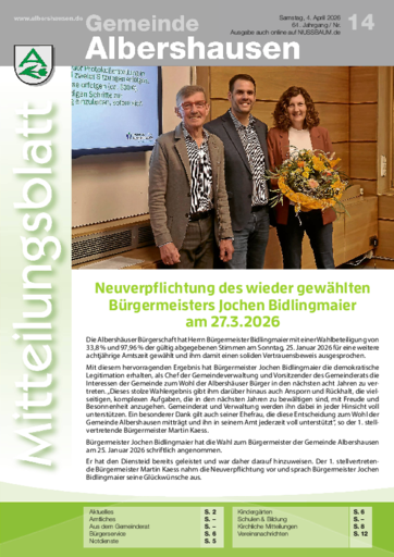 NUSSBAUM+ Premium - Mitteilungsblatt Gemeinde Albershausen