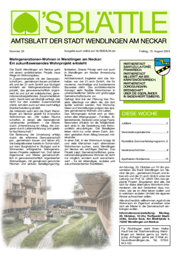Ausgabe 33/2025 lesen