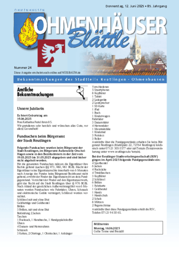 Ausgabe 24/2025 lesen