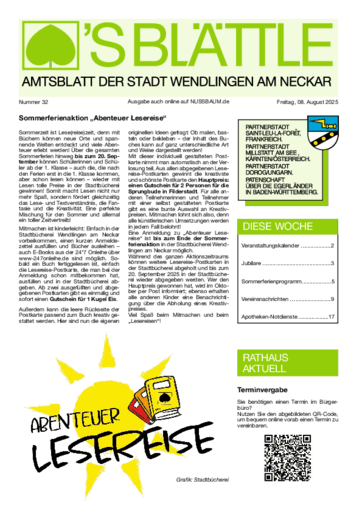 Ausgabe 32/2025 lesen