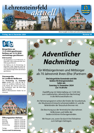 Ausgabe 49/2024 lesen