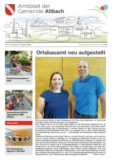 Ausgabe 33/2024 lesen