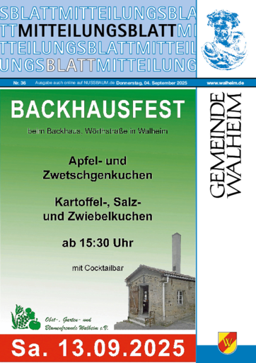 NUSSBAUM+ Premium - Mitteilungsblatt Gemeinde Walheim