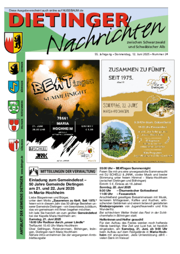 Ausgabe 24/2025 lesen