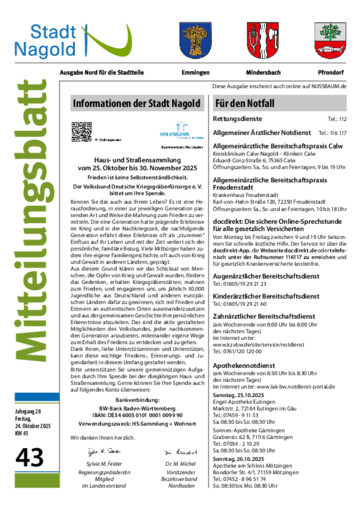 Ausgabe 43/2025 lesen