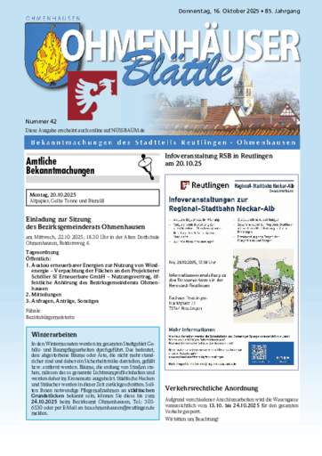 Ausgabe 42/2025 lesen