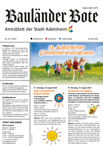 Ausgabe 33/2025 lesen