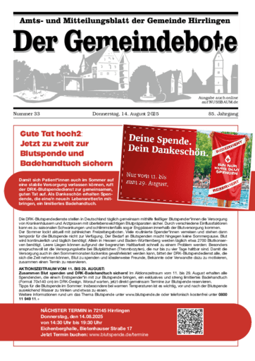 Ausgabe 33/2025 lesen
