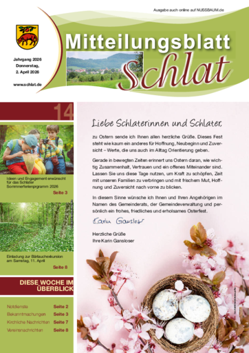 NUSSBAUM+ Premium - Mitteilungsblatt Schlat