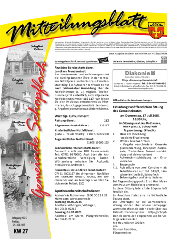 Ausgabe 27/2025 lesen