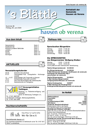 Ausgabe 26/2024 lesen