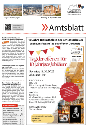 Ausgabe 36/2025 lesen