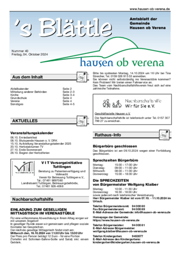 Ausgabe 40/2024 lesen
