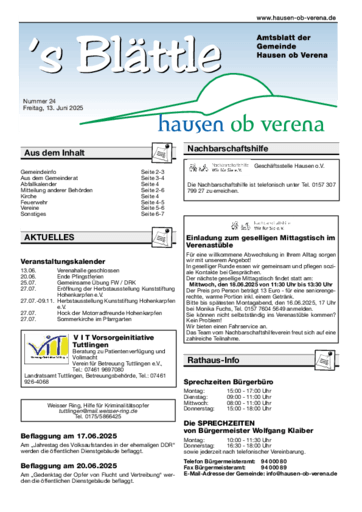 Ausgabe 24/2025 lesen