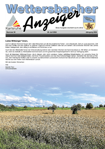 Ausgabe 30/2024 lesen