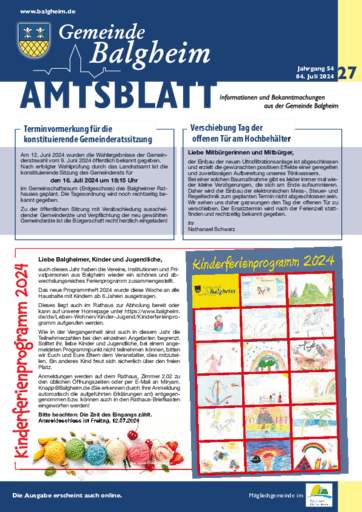 Ausgabe 27/2024 lesen