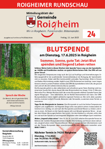 Ausgabe 24/2025 lesen