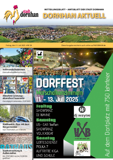 NUSSBAUM+ Premium - Mitteilungsblatt - Amtsblatt der Stadt Dornhan