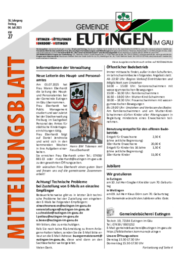 Ausgabe 27/2025 lesen