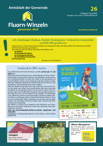 Ausgabe 26/2025 lesen