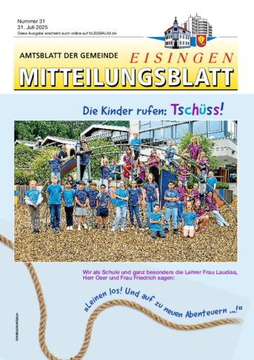 NUSSBAUM+ Premium - MITTEILUNGSBLATT – Amtsblatt der Gemeinde Eisingen