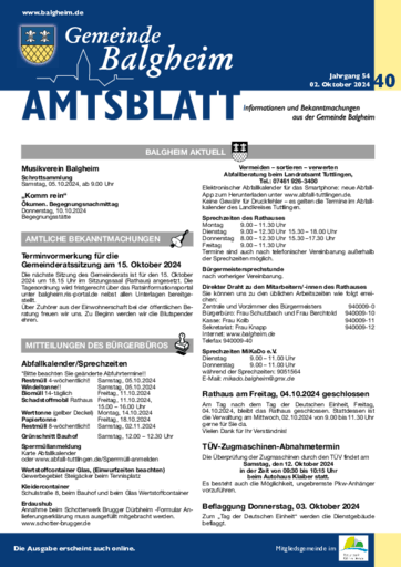 Ausgabe 40/2024 lesen