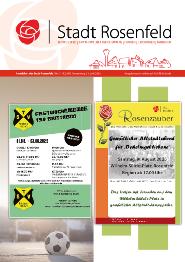 NUSSBAUM+ Premium - Amtsblatt der Stadt Rosenfeld