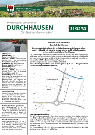 Ausgabe 31/2025 lesen
