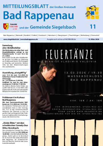 NUSSBAUM+ Premium - Mitteilungsblatt der Großen Kreisstadt Bad Rappenau