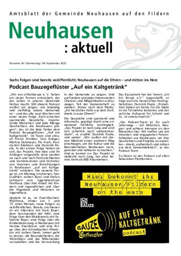 Ausgabe 36/2025 lesen