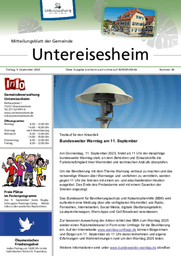 Ausgabe 36/2025 lesen