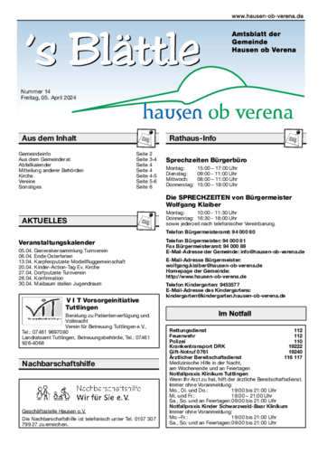 Ausgabe 14/2024 lesen