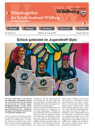 NUSSBAUM+ Premium - Mitteilungsblatt der Stadt Wildberg