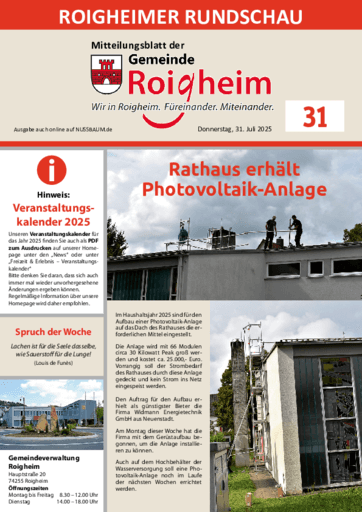 Ausgabe 31/2025 lesen