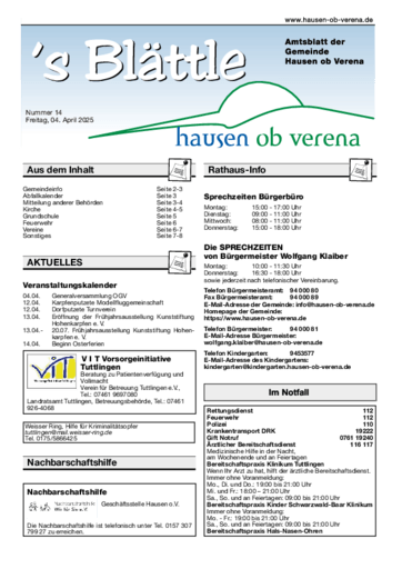 Ausgabe 14/2025 lesen