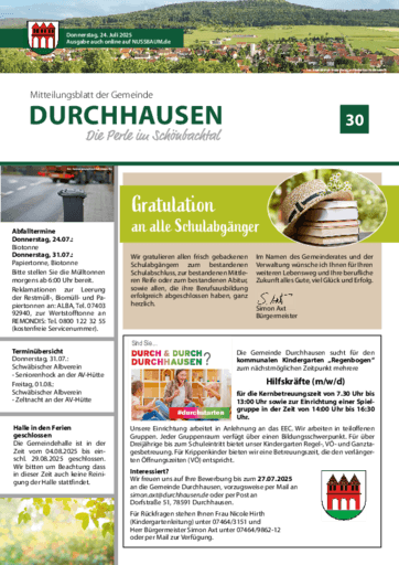 Ausgabe 30/2025 lesen
