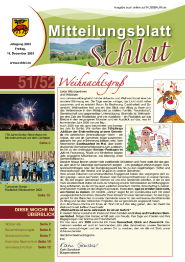 NUSSBAUM+ Premium - Mitteilungsblatt Schlat