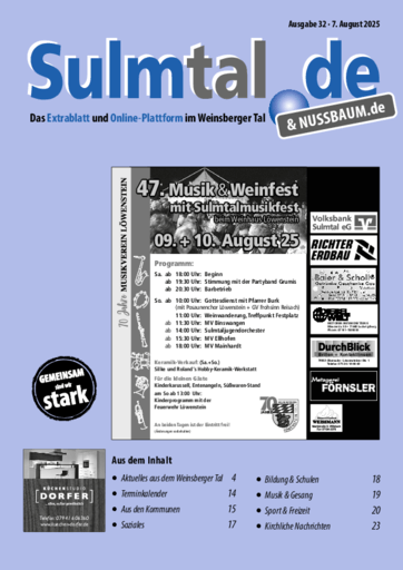 Ausgabe 32/2025 lesen