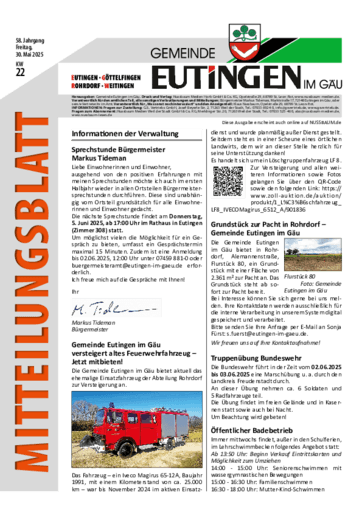 Ausgabe 22/2025 lesen