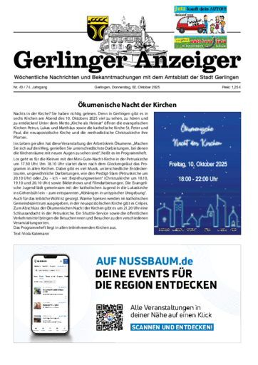 Ausgabe 40/2025 lesen