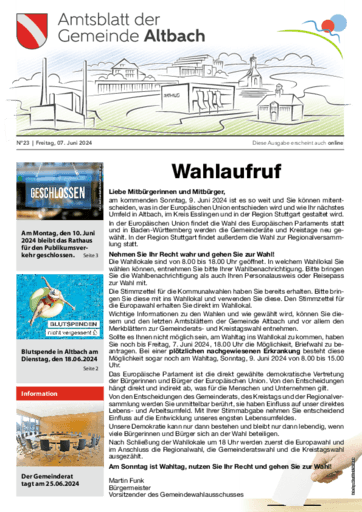 Ausgabe 23/2024 lesen